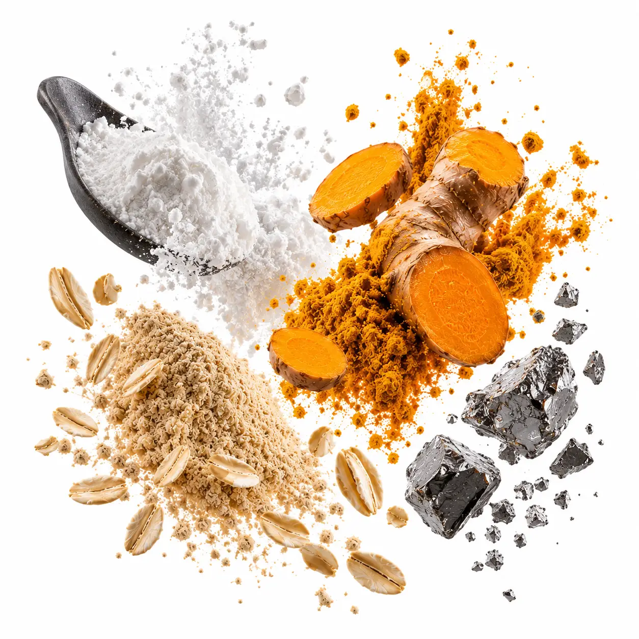 NAC, cúrcuma, beta-glucana e selênio — bioativos da fórmula